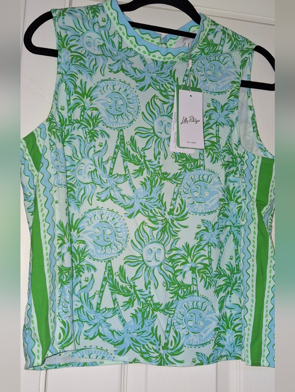 Lilly Pulitzer Anya Cool Mint Catchin Ray's Top